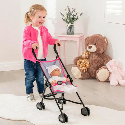 Baby Doll Pushchair – Foldable Toy Stroller for Kids