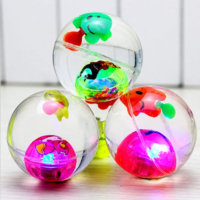 LED Light-Up Bouncing Ball – Glitter Fish Flash Ball for Kids 🐠✨