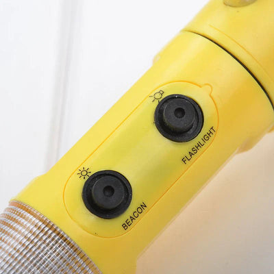 4-in-1 Car Emergency Tool – LED Torch, Hammer & Cutter