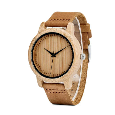 Natural Wooden Watch – Unisex Casual Timepiece