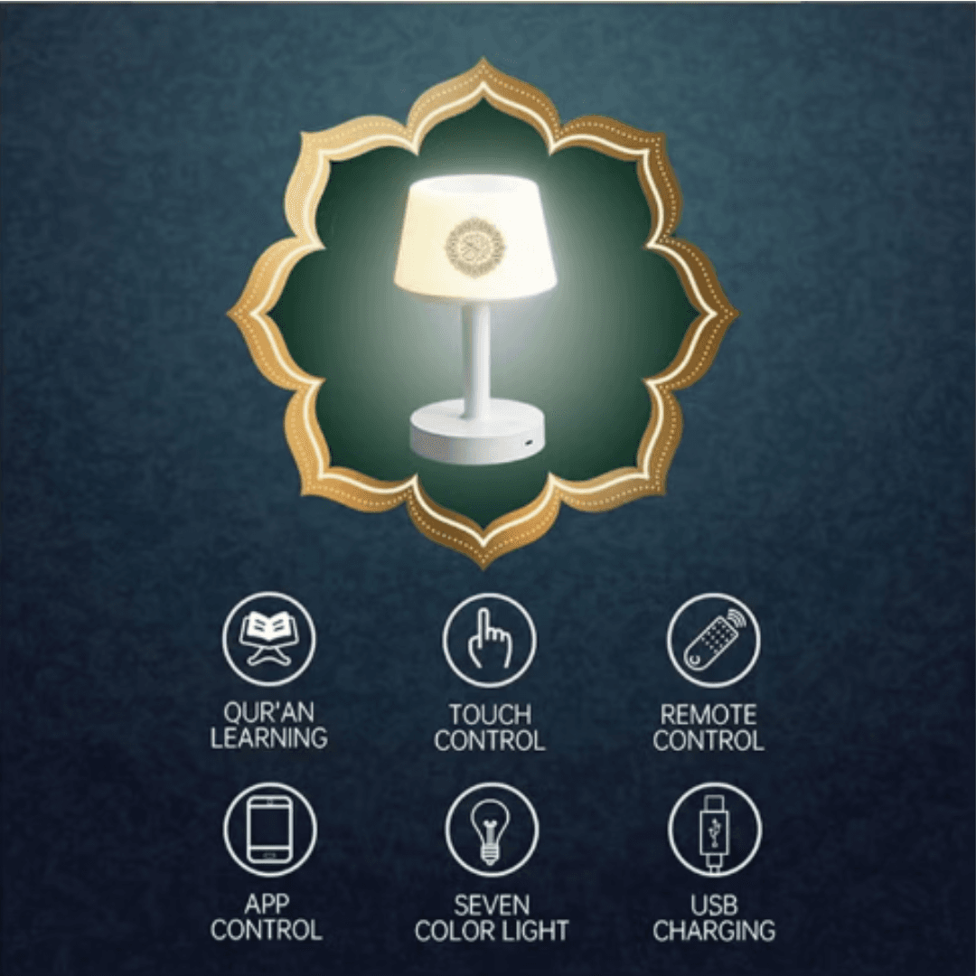 Quran Smart Touch Led Lamp Bluetooth Speaker with Remote