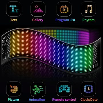 Flexible LED Display Screen For Car 92*374mm