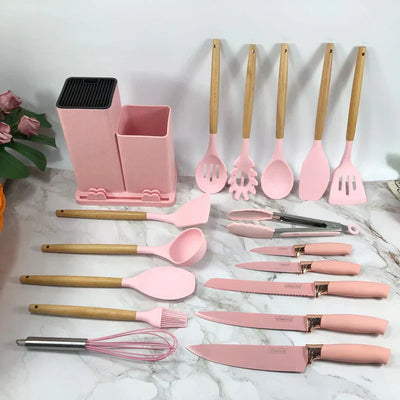 19-Piece Kitchen Set – Knife & Utensil Toolkit